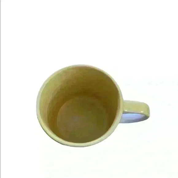 BY Anthropologie Monogram Letter 'M'  large Coffee Tea Cup Mug yellow inside - Picture 5 of 6